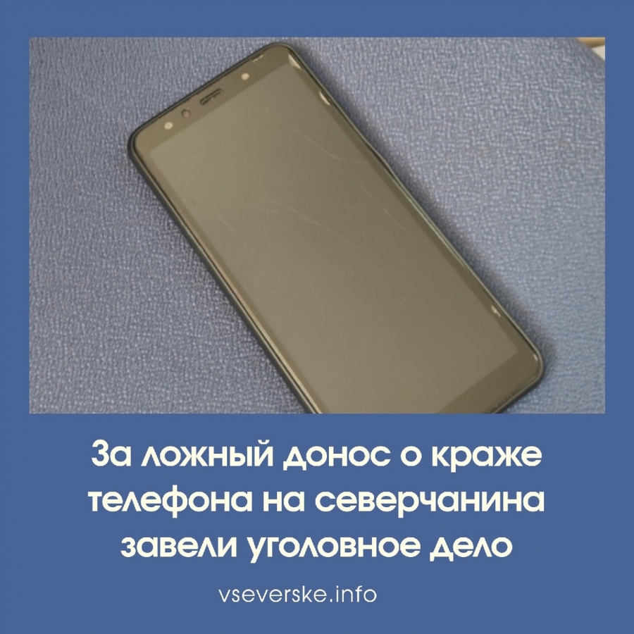 В отношении жителя Северска возбуждено уголовное дело за заведомо ложный донос о совершении преступления В отношении жителя Северска возбуждено уголовное дело за заведомо ложный донос о совершении преступления