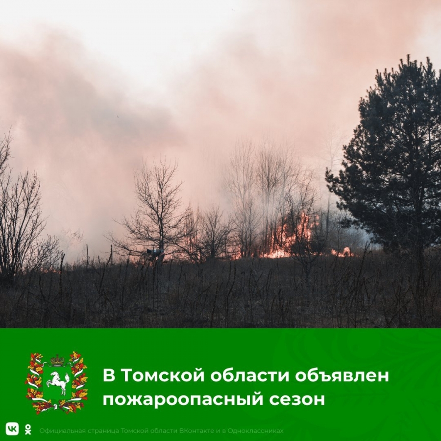 В Томской области с 20 апреля объявлен пожароопасный сезон В Томской области с 20 апреля объявлен пожароопасный сезон