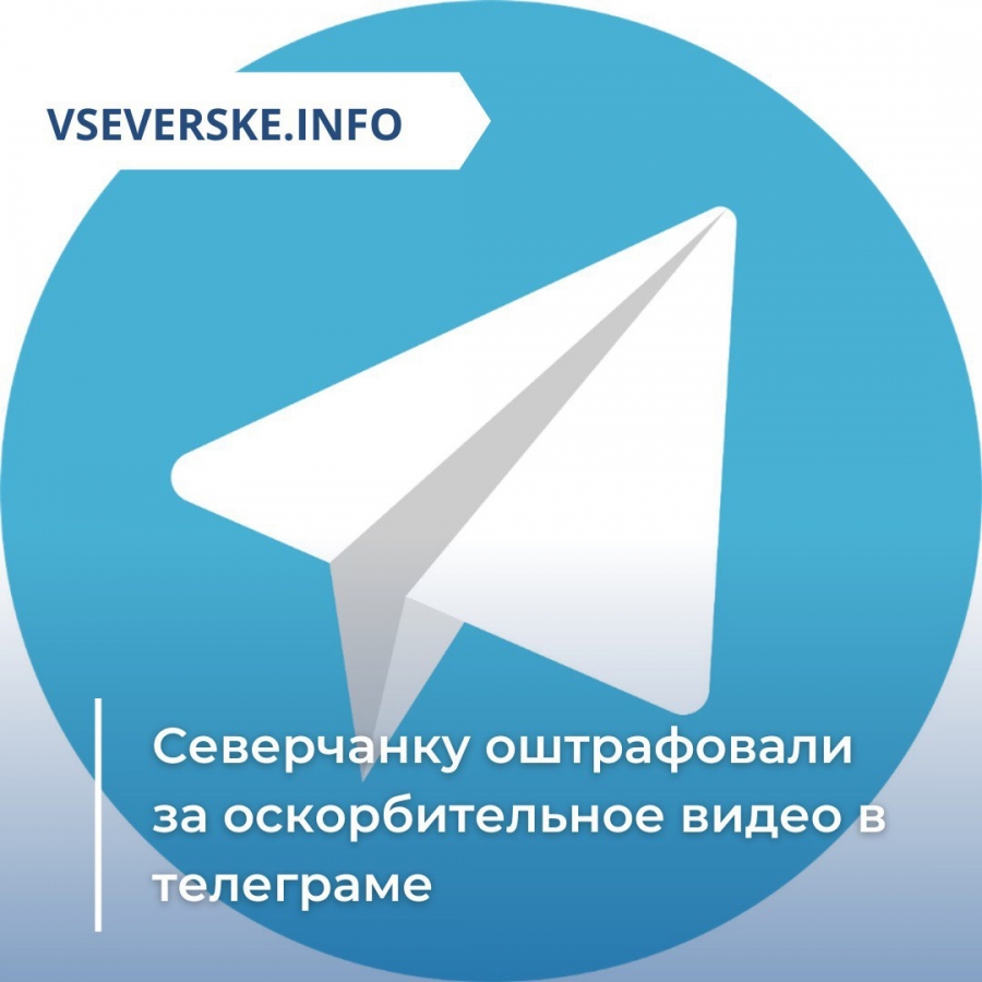 Северчанку оштрафовали за оскорбительное видео в телеграме Северчанку оштрафовали за оскорбительное видео в телеграме