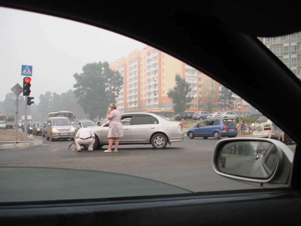 Первая авария на новом перекрестке Первая авария на новом перекрестке